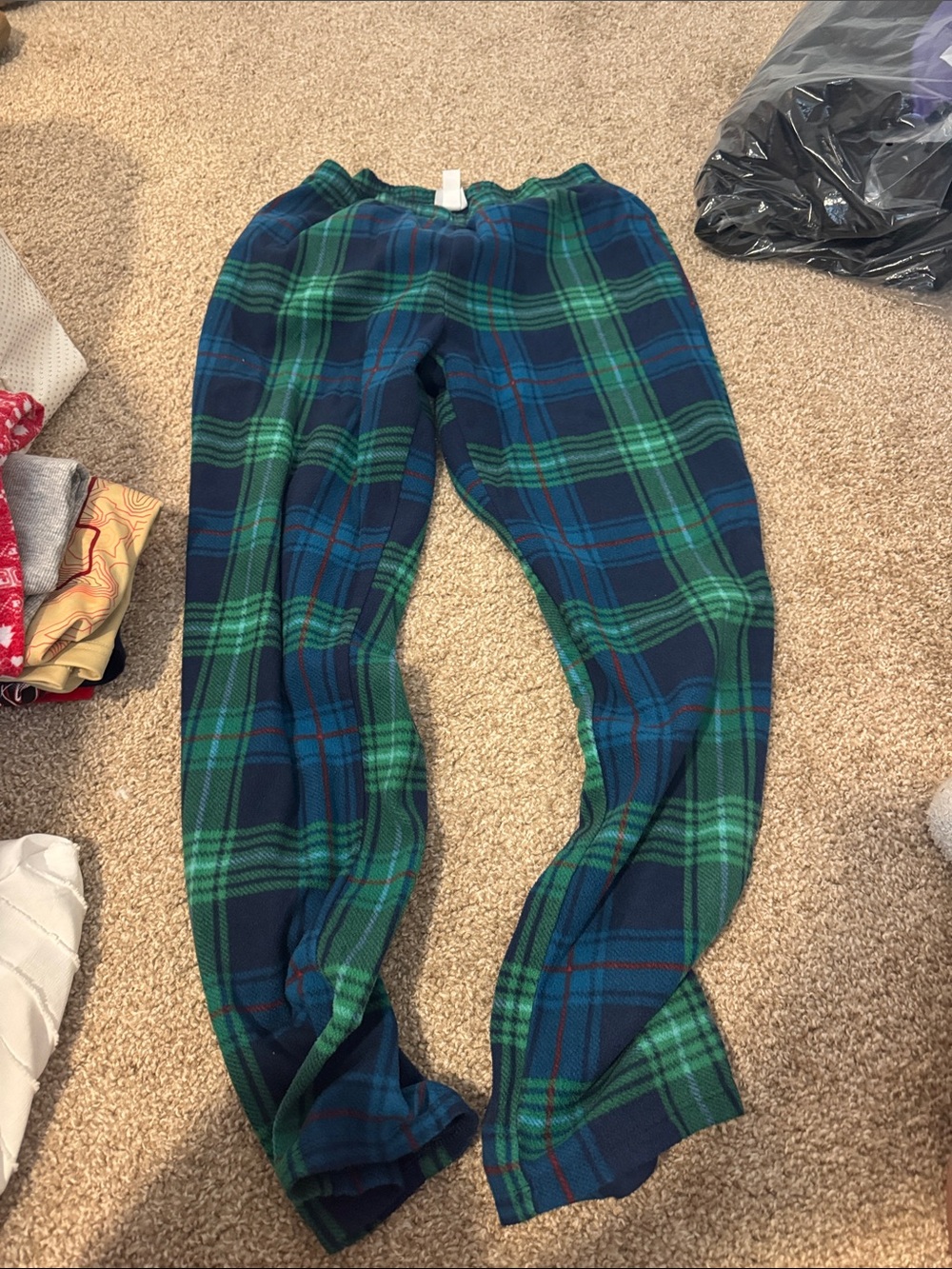 Wondershop Green & Blue Plaid Fleece Lounge Pants
